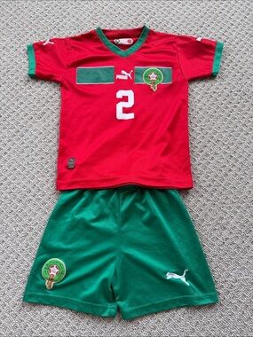 Puma Kids' Morocco -Hakimi  Soccer Jersey - Number 2